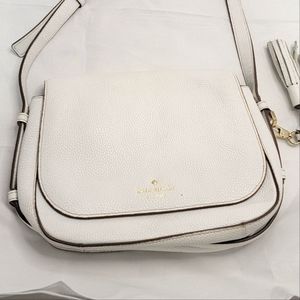 Kate spade cross body white leather